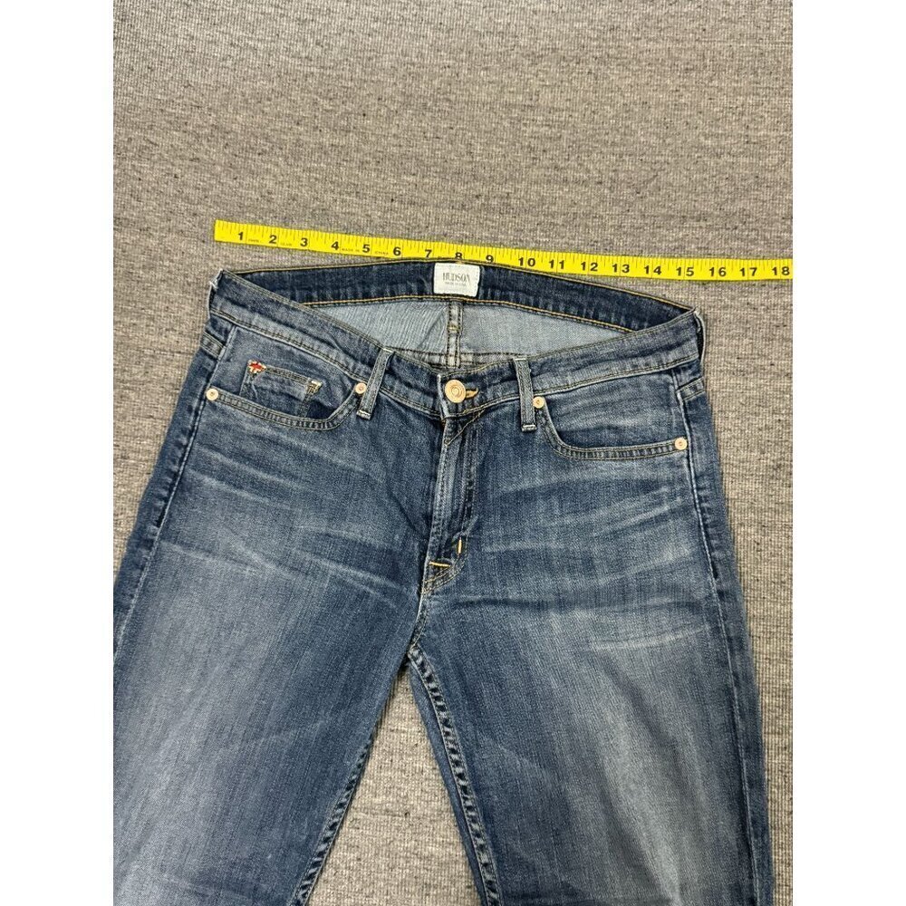 Hudson Blue Denim Skinny Jeans Women’s Mid Rise Size 30 x 30 Made in USA - Picture 4 of 16